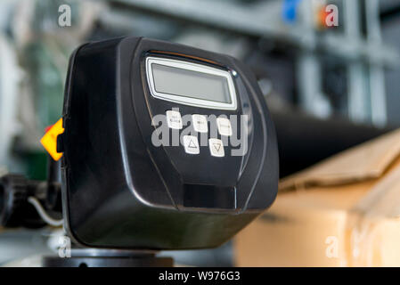 Electronic Control Center in der Wasseraufbereitung im Kesselhaus. Stockfoto