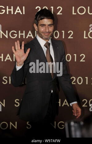 Ehemalige LV chief Fashion Designer Marc Jacobs besucht die Louis Vuitton Maison Eröffnungsfeier in Shanghai, China, 18. Juli 2012. Stockfoto