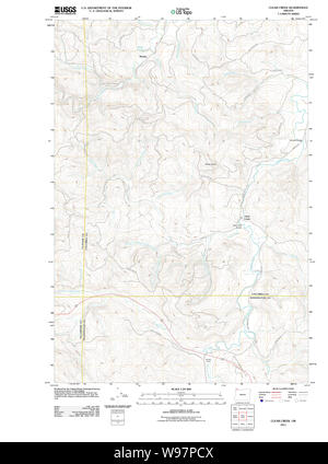 USGS Topo Karte Oregon Clear Creek 20110907 TM Wiederherstellung Stockfoto