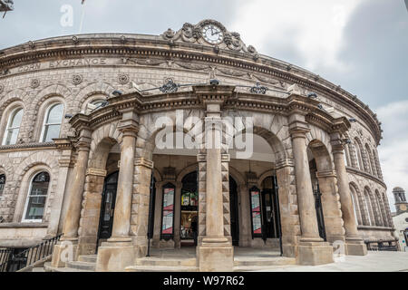 Abschnitt des Äußeren der historischen Leeds Corn Exchange Gebäude in Leeds, Yorkshire Stockfoto