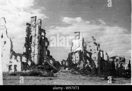 Zerstört Gebäude in Stalingrad 1942 (14). Stockfoto