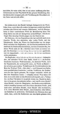 English Franz Jahrbücher (Ruge Marx) 093. Stockfoto