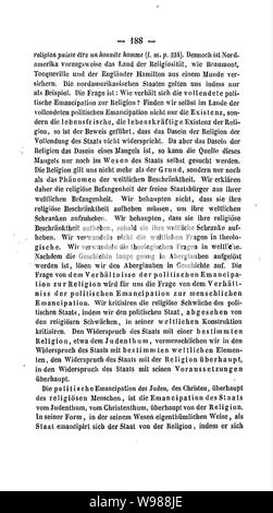 English Franz Jahrbücher (Ruge Marx) 188. Stockfoto