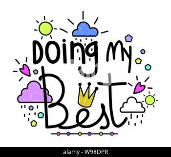 Handschriftliche Nachrichten weißen Hintergrund meiner besten Vektor-illustration tun Stock Vektor