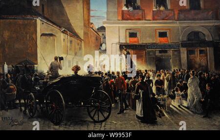 Manuel Fernández Carpio (1853-1929). Pintor Español. Procesión de San Antonio de Madrid, 1893. Museo de Historia. Madrid. España. (En depósito, cedido por el Museo Nacional del Prado, Madrid). Stockfoto