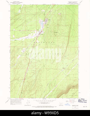 USGS Topo Karte Oregon Halbmond 279516 1967 24000 Wiederherstellung Stockfoto