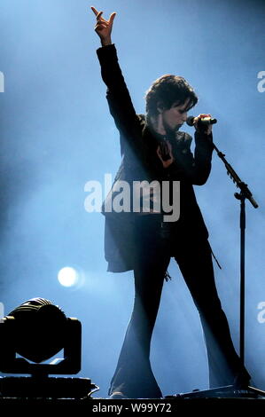 Irish Rock Band The CranBerries führt bei einem Konzert auf der China Tour bei MasterCard Zentrum in Peking, China, 28. Juli 2011. Stockfoto