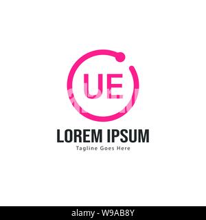 UE Schreiben Logo Design. Kreative Moderne UE Buchstaben Symbol Abbildung design Stock Vektor