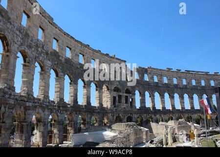 Pula, Amphitheater, alte römische Stadt, Istrien, Kroatien, touristischen Ort Stockfoto