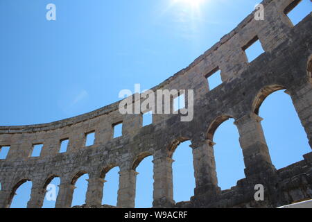 Pula, Amphitheater, alte römische Stadt, Istrien, Kroatien, touristischen Ort Stockfoto