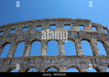 Pula, Amphitheater, alte römische Stadt, Istrien, Kroatien, touristischen Ort Stockfoto