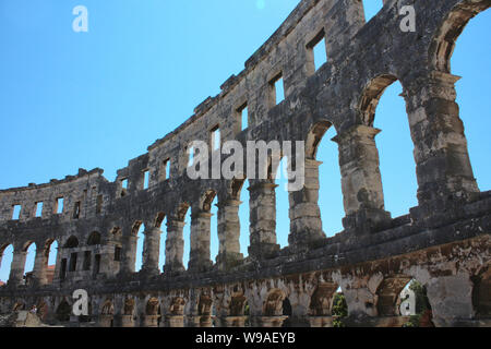 Pula, Amphitheater, alte römische Stadt, Istrien, Kroatien, touristischen Ort Stockfoto