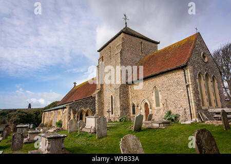 St Margaret's Church, Rottingdean in der Nähe von Brighton, East Sussex, Großbritannien Stockfoto