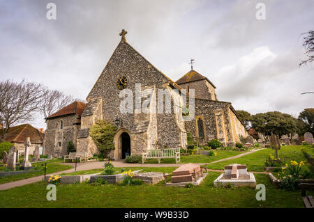 St Margaret's Church, Rottingdean in der Nähe von Brighton, East Sussex, Großbritannien Stockfoto