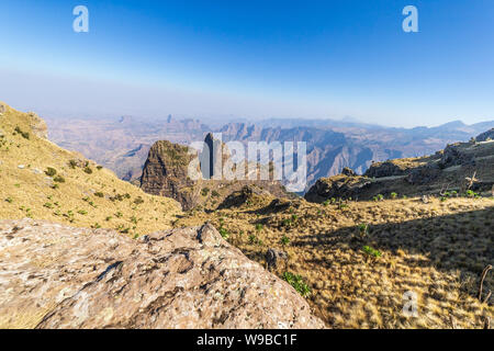 Erstaunliche Landschaft in der Simian Berge, Äthiopien. Stockfoto