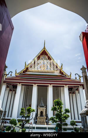 Kirche von Tempel, Suthat Tempel, Thep Wararam Ratchaworawihan Stockfoto