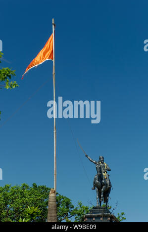 König Chatrapati Shivaji Statue an Pratapgad, Maharashtra, Indien. Stockfoto