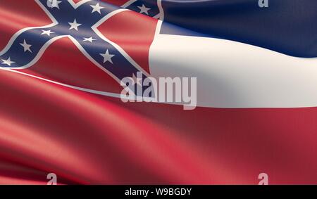 Hintergrund mit Flagge Mississippi Stockfoto