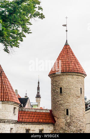 Fragment des Viru Tor in der Altstadt von Tallinn, Estland Stockfoto