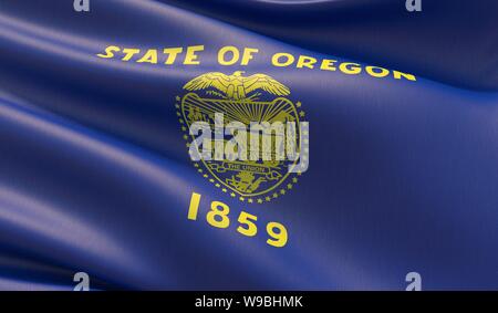 Hintergrund mit Flagge von Oregon Stockfoto