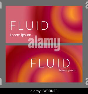 Moderne abstrakte horisontal Banner gesetzt. Cool gradient Formen Komposition. Futuristisches Design. Stock Vektor