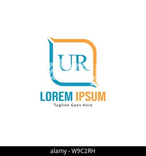 UR Schreiben Logo Design. Kreative Moderne UR Buchstaben Symbol Abbildung design Stock Vektor