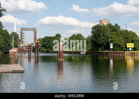 Deutschland, Ruhrgebiet, Wanne-Eickel, Schleuse Herne criechinger am Rhein-Herne-Kanal, Stockfoto