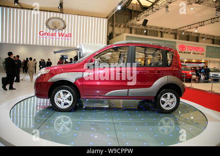 Eine große Mauer Schweben M1 ist auf Anzeige am 13. Shanghai Internationalen Automobil- Ausstellung, bekannt als Auto Shanghai 2009 in Shanghai gesehen, Stockfoto