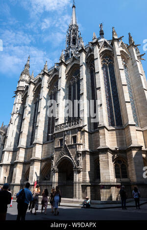 Eingang zum Sainte Chapelle, Ile de la Cité, Paris, Frankreich Stockfoto