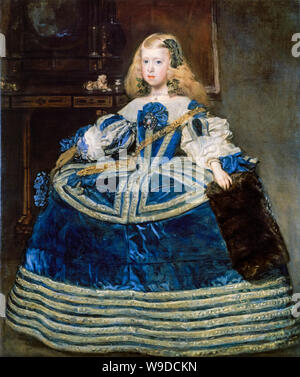 Diego Velázquez, Infantin Margarita Teresa (1651-1673) in einem blauen Kleid, Porträtgemälde, 1659 Stockfoto