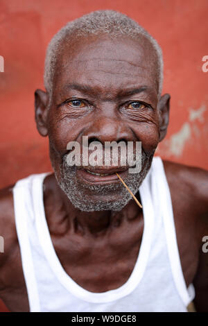 Alten Fischer der Ga Menschen im Fischerdorf Jamestown in Accra, Ghana Stockfoto