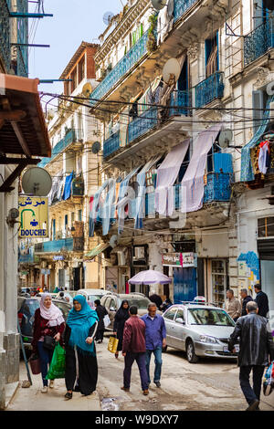 Algerien, Algier, Alerg Kasbah, Straße Stockfoto