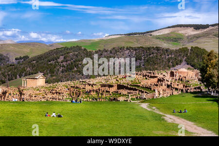 Algerien, Djamila Stadt, die römischen Ruinen von djemila Stadt, UNESCO, W.H. , Panorama Stockfoto