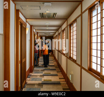 Kyoto, Japan - 18. Mai 2018. Innenraum des Luxus Hotel in Kyoto, Japan. Kyoto diente als Japan Hauptstadt und Residenz der Kaiser von 794 bis 1868. Stockfoto