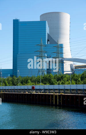 Deutschland, Ruhrgebiet, Kreis Recklinghausen, Datteln, Kraftwerk Datteln IV am Dortmund-Ems-Kanal Stockfoto