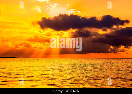 Segeln in den Florida Keys bei Sonnenuntergang Stockfoto