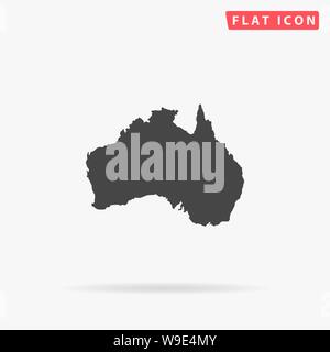 Australien Karte. Kontinent. Flaches Design Stil minimal Vector illustration symbol für Web Design Stock Vektor