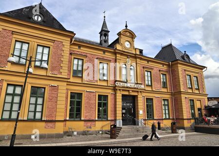 Linköping, Schweden - 25. AUGUST 2018: Central Station in Linköping, Schweden. Stockholm ist die 7. größte Stadt in Schweden. Stockfoto