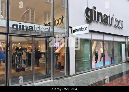 Göteborg, Schweden - 27. AUGUST 2018: Gina Tricot store in Göteborg, Schweden. Gina Tricot ist eine schwedische Modelabel. Stockfoto