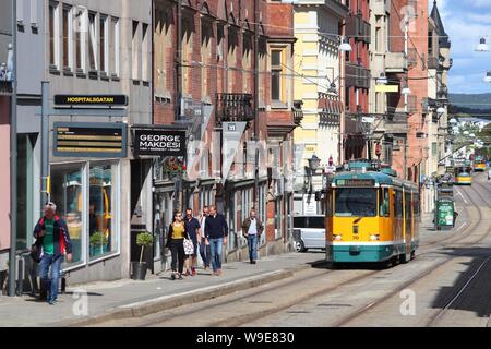 Norrköping, Schweden - 25. AUGUST 2018: Street View von Norrköping, Schweden. Norrköping ist Schwedens 8. grösste Gemeinde mit 137,326 Einwohnern. Stockfoto