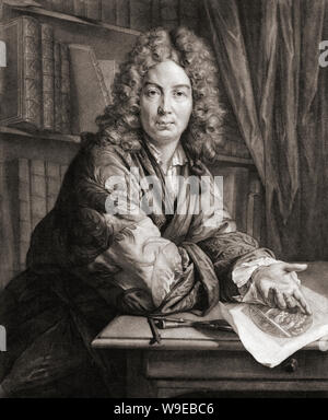 Bernard Picart, 1673 - 1733. Französische Kupferstecher. Nach einem Gemälde von Jean-Marc Nattier. Stockfoto