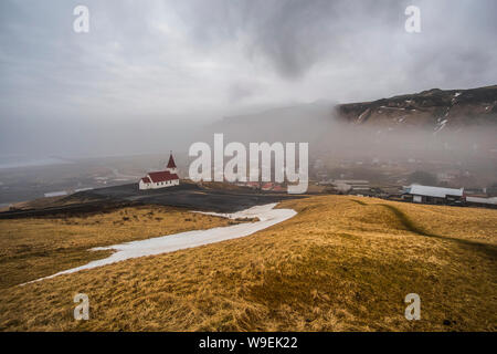 Vík í Mýrdal - das südlichste Dorf in Island Stockfoto