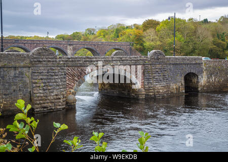 Alte steinerne Brücken in Newport, Co. Mayo, Irland Stockfoto