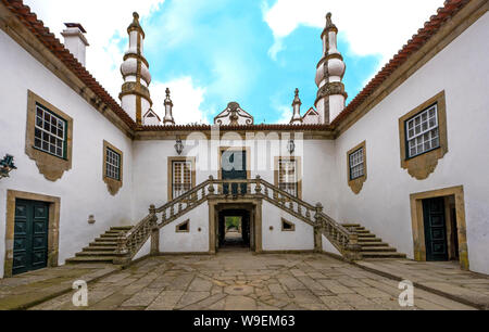 Blick auf den Mateus Palast. Vila Nova, Portugal Stockfoto