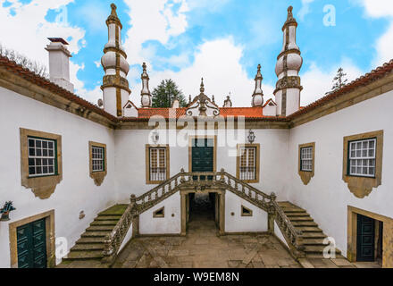 Blick auf den Mateus Palast. Vila Nova, Portugal Stockfoto