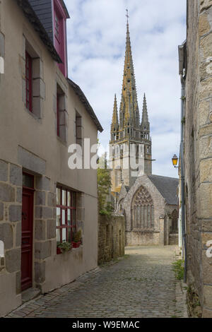 Eglise Notre Dame de Roscudon in Pont Croix, Finistere, Bretagne, Frankreich. Stockfoto