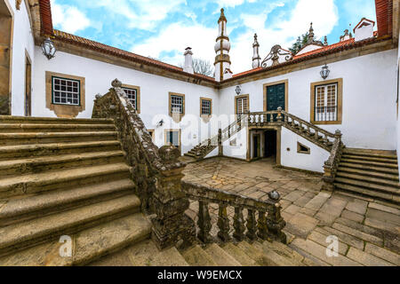 Blick auf den Mateus Palast. Vila Nova, Portugal Stockfoto