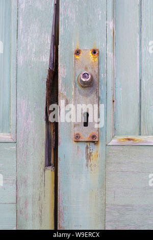 Zusammenfassung einer Strandhütte in Cromer, Norfolk, Großbritannien. Stockfoto