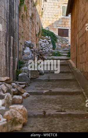 Gebäude in Lozisca. Insel Brac. Kroatien Stockfoto