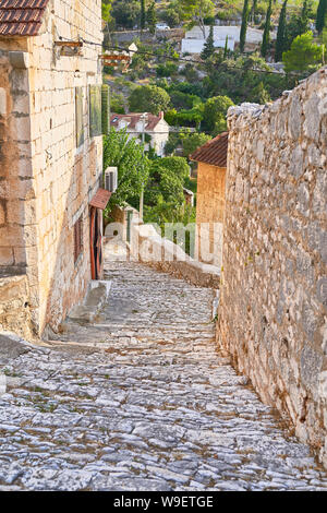 Gebäude in Lozisca. Insel Brac. Kroatien Stockfoto